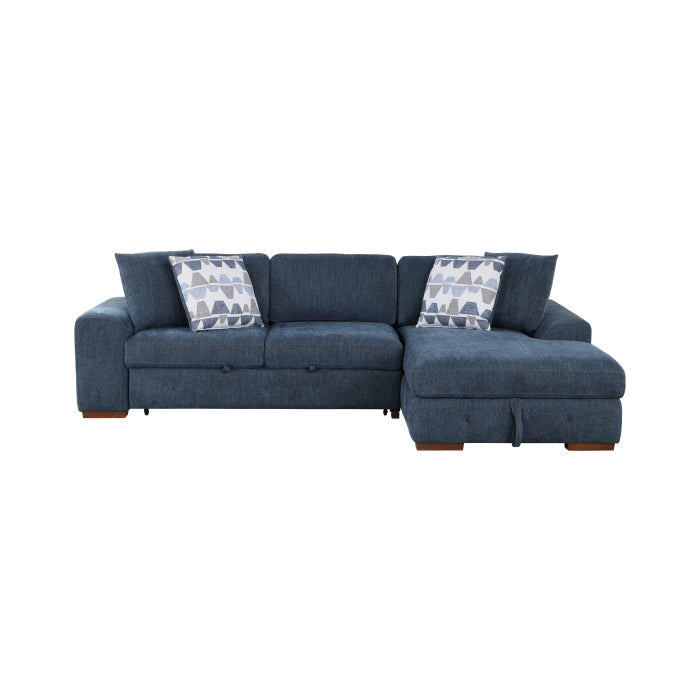 9624BU*22LRC 2-Piece Sectional with Right Chaise and Pull-out Bed - 9624BU*22LRC