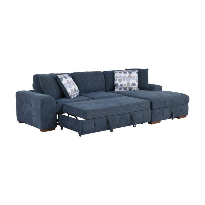 9624BU*22LRC 2-Piece Sectional with Right Chaise and Pull-out Bed - 9624BU*22LRC