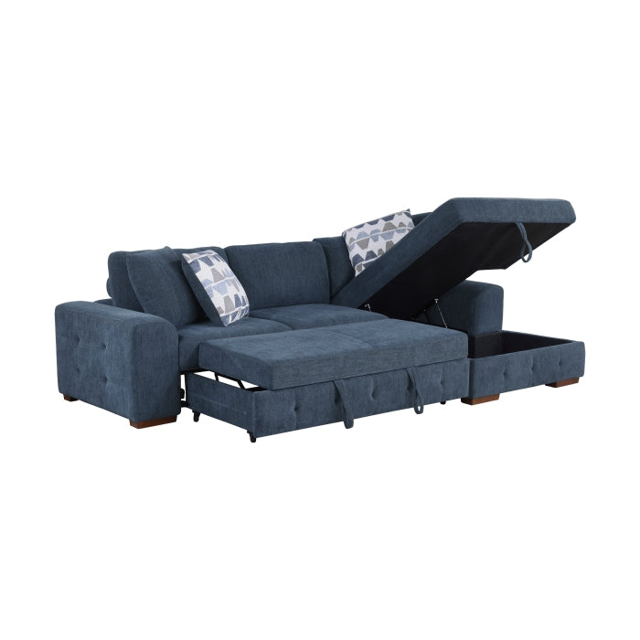 9624BU*22LRC 2-Piece Sectional with Right Chaise and Pull-out Bed - 9624BU*22LRC