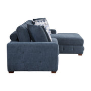 9624BU*32LRC 3-Piece Sectional with Right Chaise, Pull-out Bed and Ottoman - 9624BU*32LRC