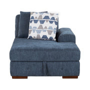 9624BU*32LRC 3-Piece Sectional with Right Chaise, Pull-out Bed and Ottoman - 9624BU*32LRC