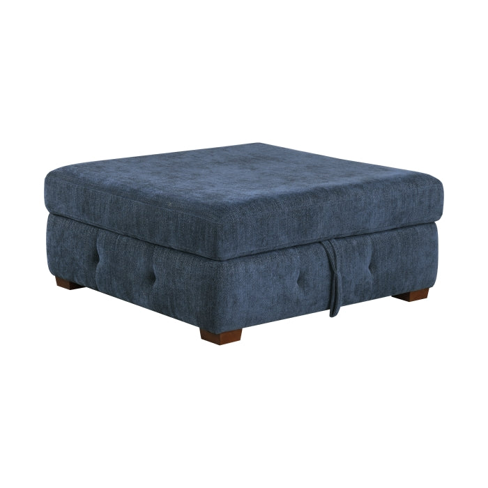 9624BU*32LRC 3-Piece Sectional with Right Chaise, Pull-out Bed and Ottoman - 9624BU*32LRC