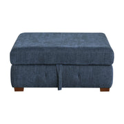 9624BU*32LRC 3-Piece Sectional with Right Chaise, Pull-out Bed and Ottoman - 9624BU*32LRC
