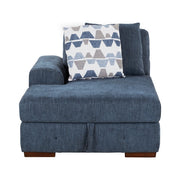 9624BU*3LC2R 3-Piece Sectional with Left Chaise, Pull-out Bed and Ottoman - 9624BU*3LC2R