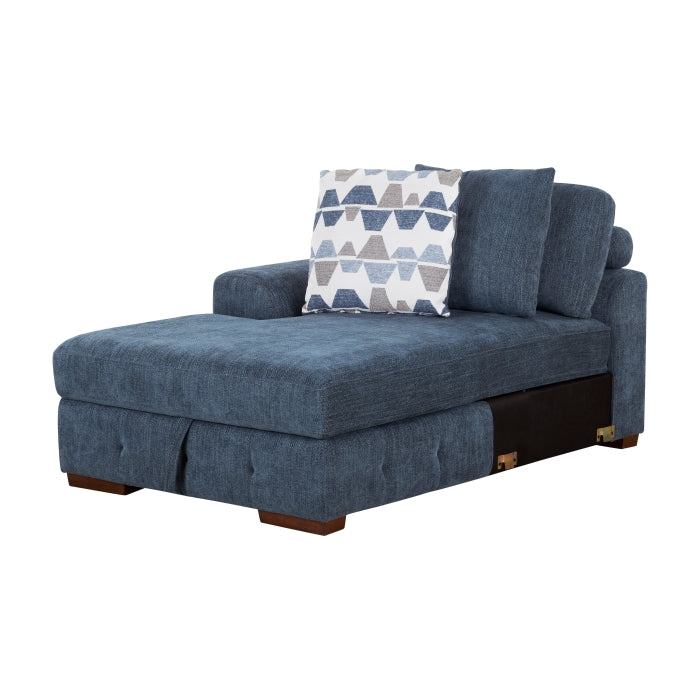 9624BU*3LC2R 3-Piece Sectional with Left Chaise, Pull-out Bed and Ottoman - 9624BU*3LC2R