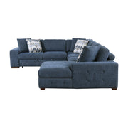 9624BU*42LRC 4-Piece Sectional with Right Chaise and Pull-out Bed - 9624BU*42LRC