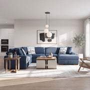 9624BU*42LRC 4-Piece Sectional with Right Chaise and Pull-out Bed - 9624BU*42LRC