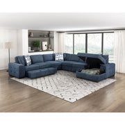 9624BU*52L1ACRC (5)5-Piece Sectional with Right Chaise and Pull-out Bed - 9624BU*52L1ACRC