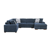 9624BU*52LRC 5-Piece Sectional with Right Chaise, Pull-out Bed and Ottoman - 9624BU*52LRC