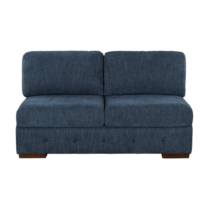 9624BU*52LRC 5-Piece Sectional with Right Chaise, Pull-out Bed and Ottoman - 9624BU*52LRC