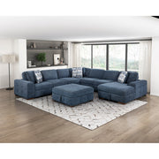 9624BU*62L1ACRCOT (6)6-Piece Sectional with Right Chaise, Pull-out Bed and Ottoman - 9624BU*62L1ACRCOT
