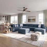9624BU*62L1ACRCOT (6)6-Piece Sectional with Right Chaise, Pull-out Bed and Ottoman - 9624BU*62L1ACRCOT