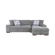 9624GY*22LRC 2-Piece Sectional with Right Chaise and Pull-out Bed - 9624GY*22LRC