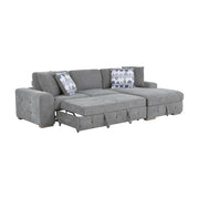 9624GY*22LRC 2-Piece Sectional with Right Chaise and Pull-out Bed - 9624GY*22LRC