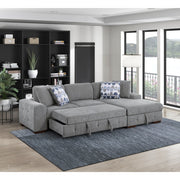 9624GY*22LRC 2-Piece Sectional with Right Chaise and Pull-out Bed - 9624GY*22LRC