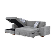 9624GY*2LC2R 2-Piece Sectional with Left Chaise and Pull-out Bed - 9624GY*2LC2R