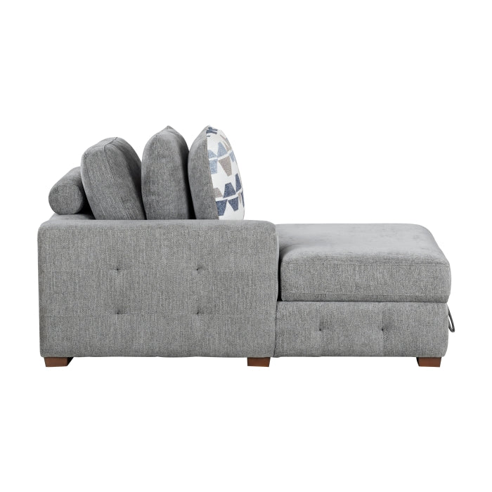 9624GY*2LC2R 2-Piece Sectional with Left Chaise and Pull-out Bed - 9624GY*2LC2R