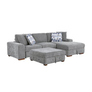 9624GY*32LRC 3-Piece Sectional with Right Chaise, Pull-out Bed and Ottoman - 9624GY*32LRC
