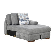9624GY*32LRC 3-Piece Sectional with Right Chaise, Pull-out Bed and Ottoman - 9624GY*32LRC