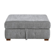 9624GY*32LRC 3-Piece Sectional with Right Chaise, Pull-out Bed and Ottoman - 9624GY*32LRC