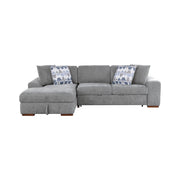 9624GY*3LC2R 3-Piece Sectional with Left Chaise, Pull-out Bed and Ottoman - 9624GY*3LC2R