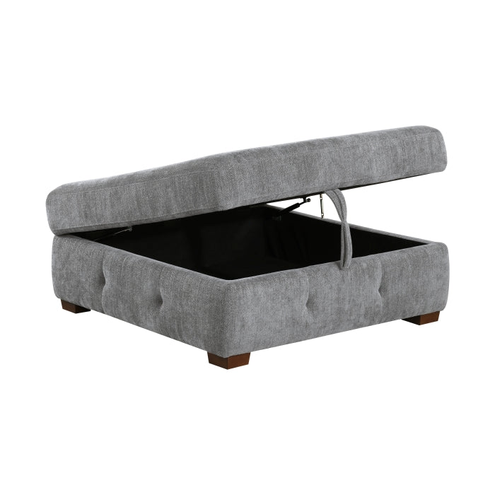 9624GY*3LC2R 3-Piece Sectional with Left Chaise, Pull-out Bed and Ottoman - 9624GY*3LC2R