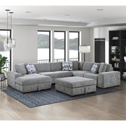 9624GY-4 Storage Ottoman - 9624GY-4