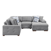9624GY*42L1ACRC (4)4-Piece Sectional with Right Chaise and Pull-out Bed - 9624GY*42L1ACRC