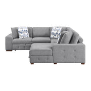 9624GY*42L1ACRC (4)4-Piece Sectional with Right Chaise and Pull-out Bed - 9624GY*42L1ACRC
