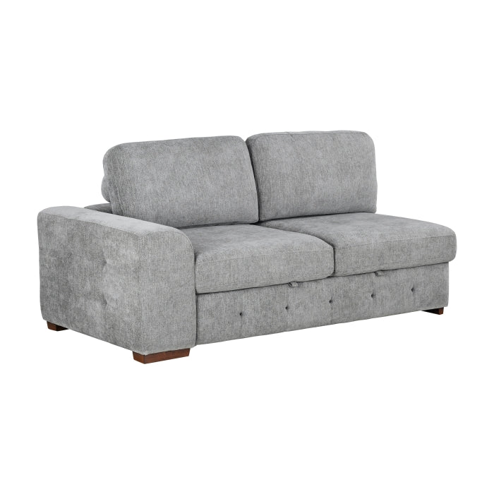 9624GY*42LRC 4-Piece Sectional with Right Chaise and Pull-out Bed - 9624GY*42LRC