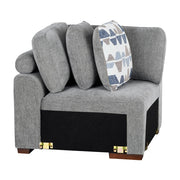 9624GY*42LRC 4-Piece Sectional with Right Chaise and Pull-out Bed - 9624GY*42LRC