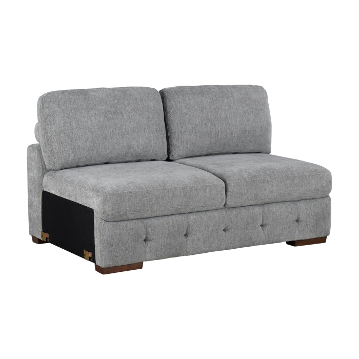9624GY*42LRC 4-Piece Sectional with Right Chaise and Pull-out Bed - 9624GY*42LRC