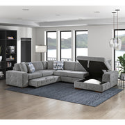 9624GY*42LRC 4-Piece Sectional with Right Chaise and Pull-out Bed - 9624GY*42LRC