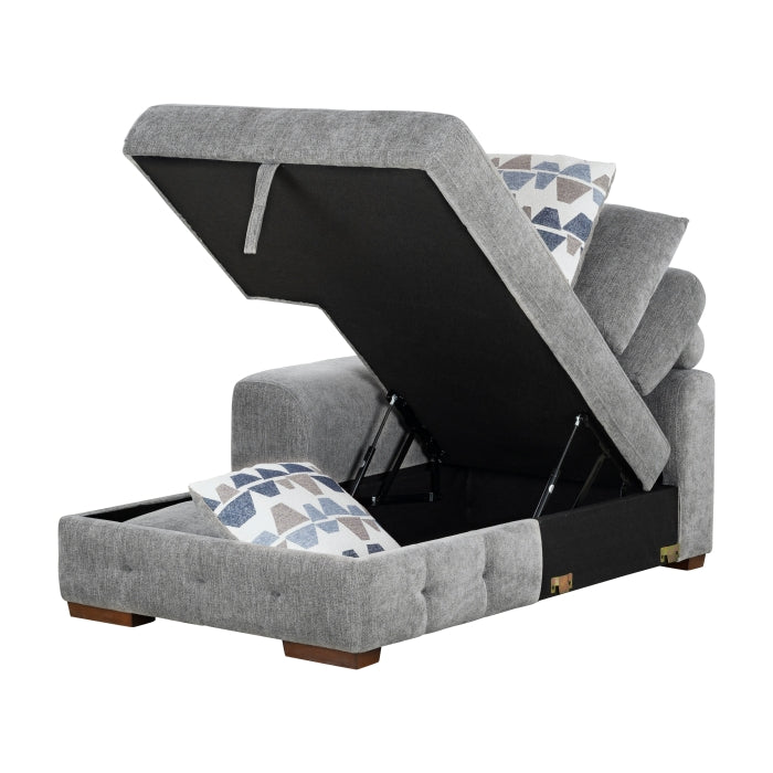 9624GY*42RLC 4-Piece Sectional with Left Chaise and Pull-out Bed - 9624GY*42RLC