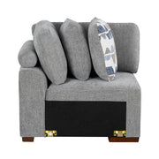 9624GY*42RLC 4-Piece Sectional with Left Chaise and Pull-out Bed - 9624GY*42RLC