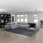 9624GY*52L1ACRC (5)5-Piece Sectional with Right Chaise and Pull-out Bed - 9624GY*52L1ACRC
