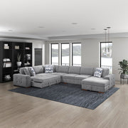 9624GY*52L1ACRC (5)5-Piece Sectional with Right Chaise and Pull-out Bed - 9624GY*52L1ACRC