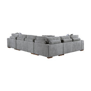 9624GY*52LRC 5-Piece Sectional with Right Chais, Pull-out Bed and Ottoman - 9624GY*52LRC