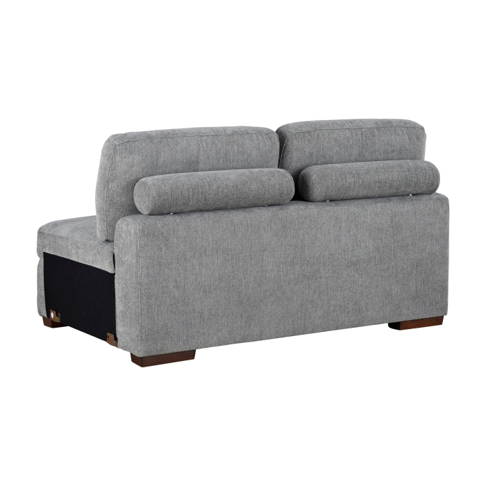 9624GY*52LRC 5-Piece Sectional with Right Chais, Pull-out Bed and Ottoman - 9624GY*52LRC
