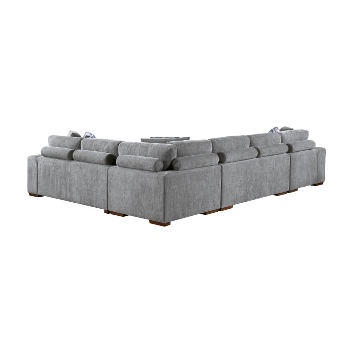 9624GY*5LC2R 5-Piece Sectional with Left Chaise, Pull-out Bed and Ottoman - 9624GY*5LC2R