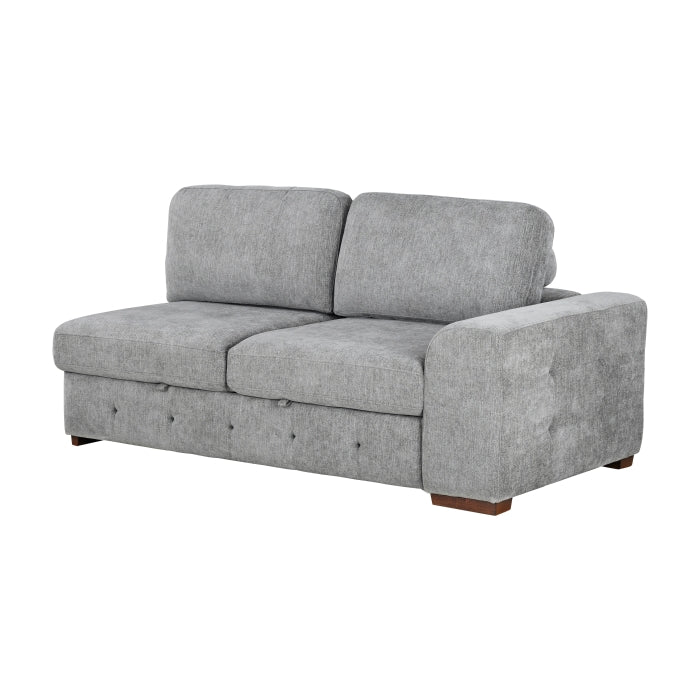 9624GY*5LC2R 5-Piece Sectional with Left Chaise, Pull-out Bed and Ottoman - 9624GY*5LC2R
