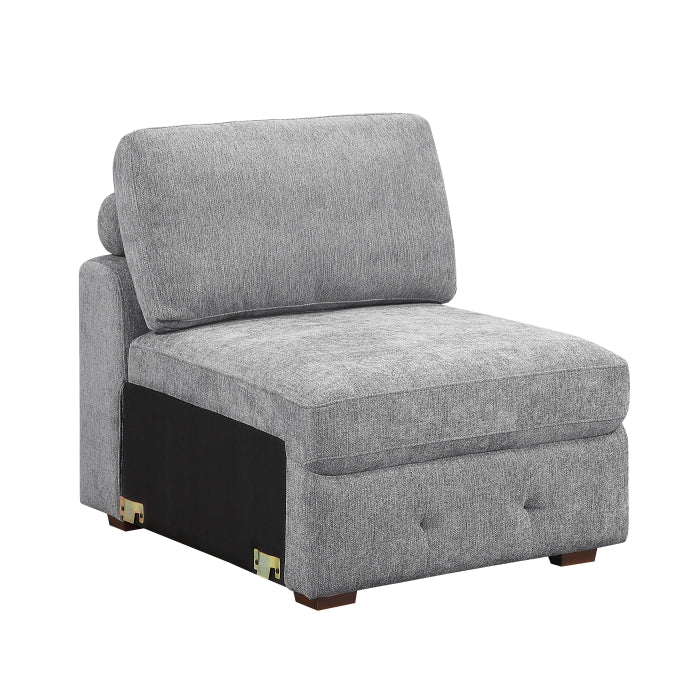 9624GY*62L1ACRCOT (6)6-Piece Sectional with Right Chaise, Pull-out Bed and Ottoman - 9624GY*62L1ACRCOT