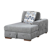 9624GY*62L1ACRCOT (6)6-Piece Sectional with Right Chaise, Pull-out Bed and Ottoman - 9624GY*62L1ACRCOT