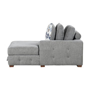 9624GY*62L1ACRCOT (6)6-Piece Sectional with Right Chaise, Pull-out Bed and Ottoman - 9624GY*62L1ACRCOT