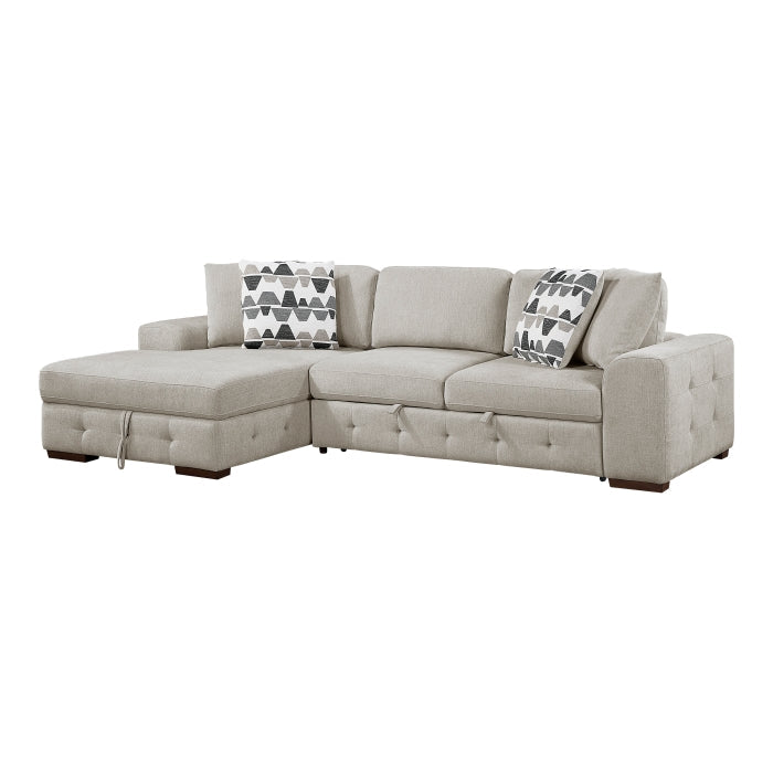 9624TP*2LC2R 2-Piece Sectional with Left Chaise and Pull-out Bed - 9624TP*2LC2R