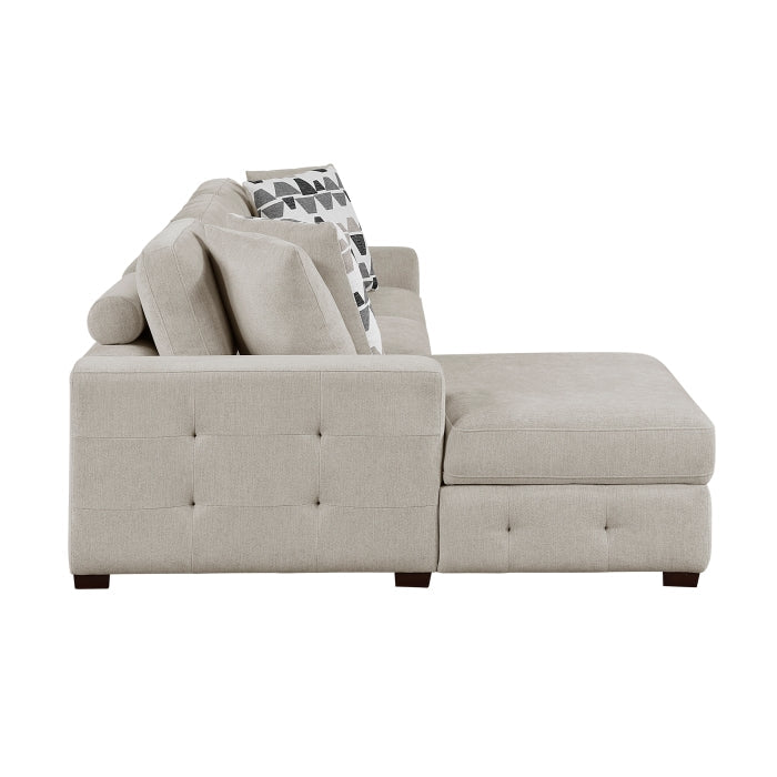 9624TP*2LC2R 2-Piece Sectional with Left Chaise and Pull-out Bed - 9624TP*2LC2R