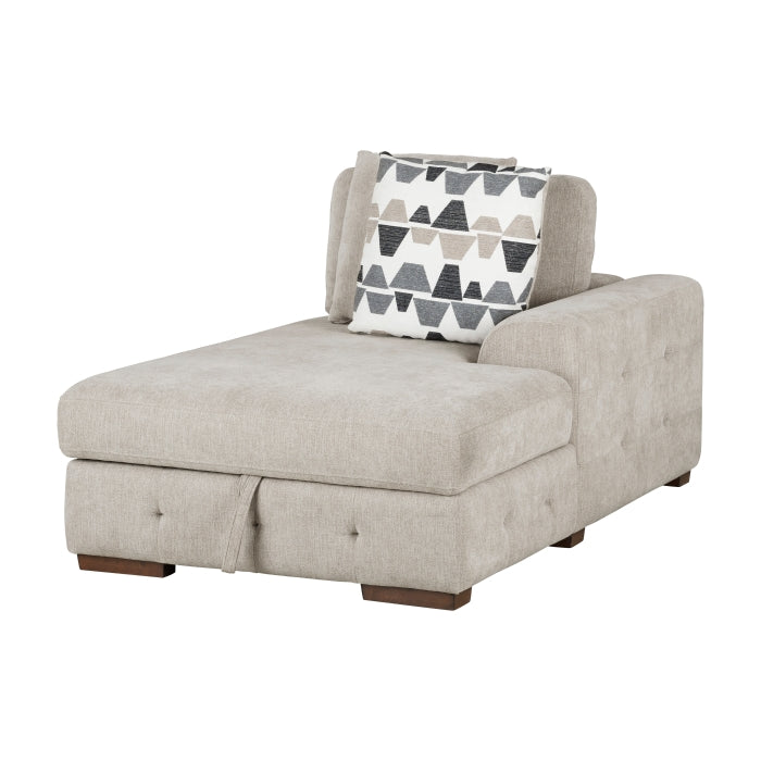 9624TP*32LRC 3-Piece Sectional with Right Chaise, Pull-out Bed and Ottoman - 9624TP*32LRC