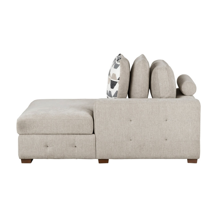 9624TP*32LRC 3-Piece Sectional with Right Chaise, Pull-out Bed and Ottoman - 9624TP*32LRC