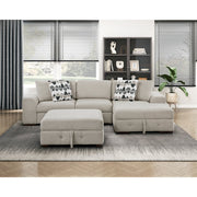 9624TP*32LRC 3-Piece Sectional with Right Chaise, Pull-out Bed and Ottoman - 9624TP*32LRC