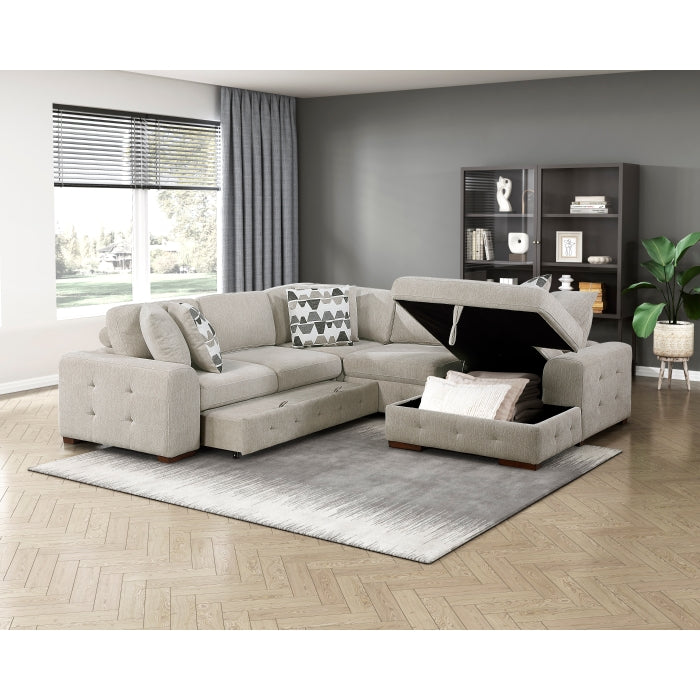 9624TP*42L1ACRC (4)4-Piece Sectional with Right Chaise and Pull-out Bed - 9624TP*42L1ACRC